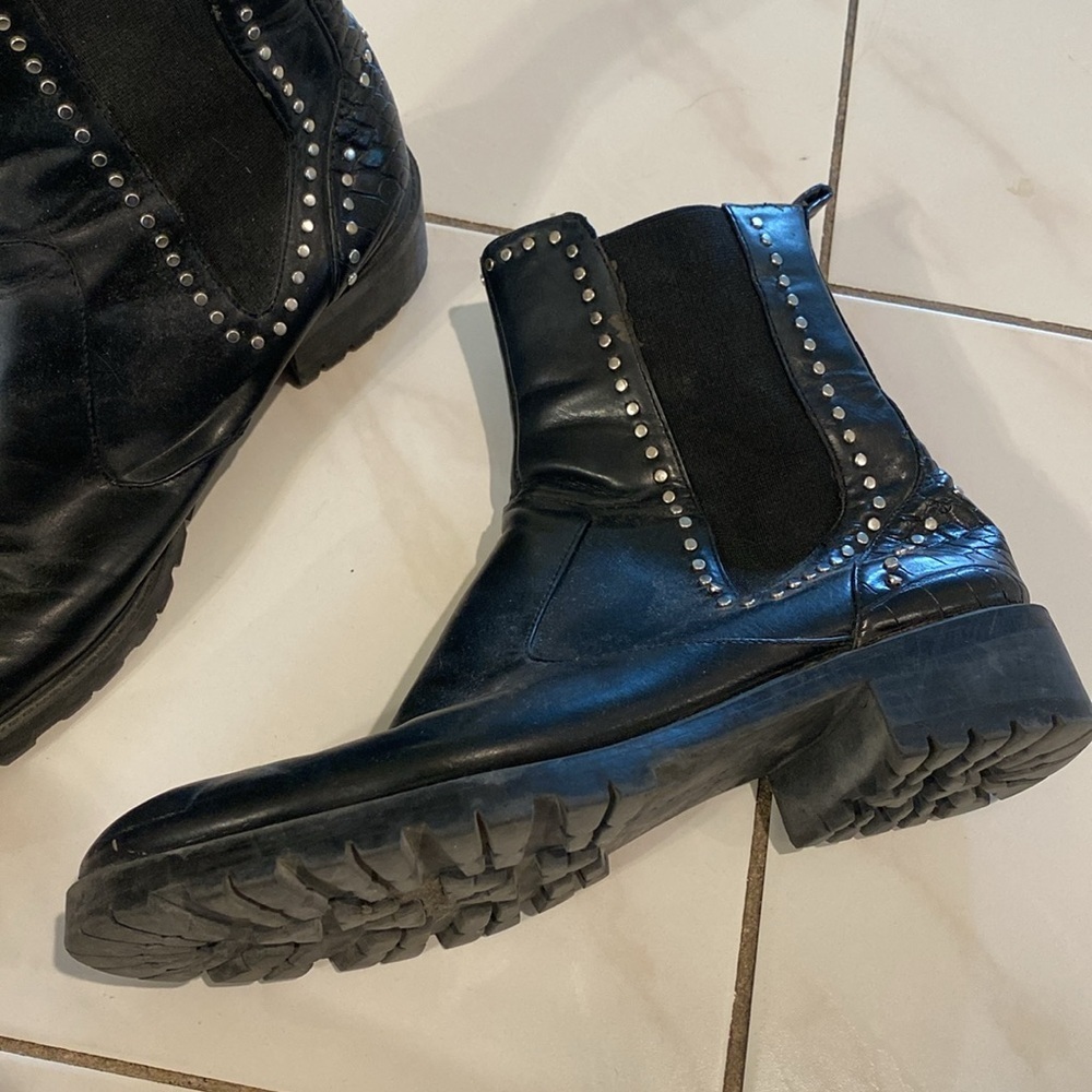 Studded Black Ankle Boots Zara - Picture 2 of 5